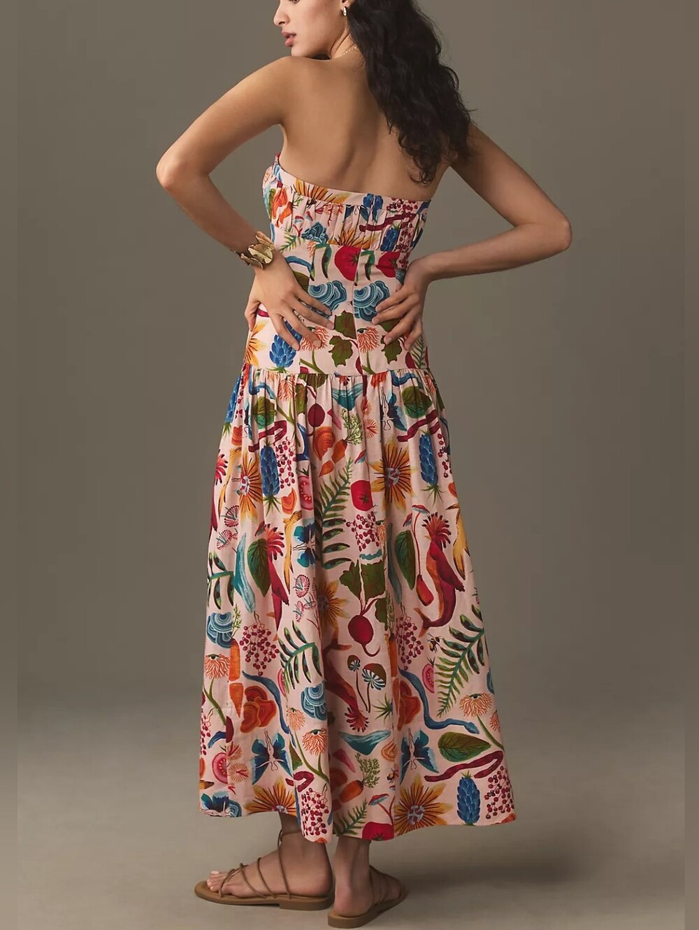 Farm Rio Bright Farm Strapless Linen DressFarm Rio - Picture 8 of 8